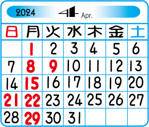 IZUMI２０２２年４月カレンダー